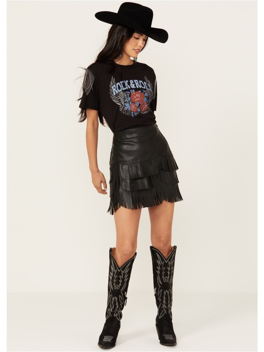 Idyllwind Irene fringe skirt